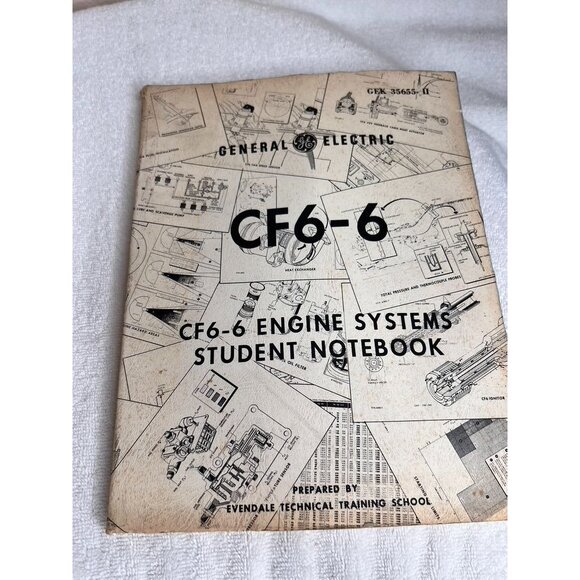 1970s General Electric CF6-6 Basic Engine Systems Student Notebooks Manuals - Picture 3 of 12
